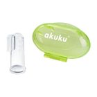 Akuku, periuta de dinti din silicon, verde