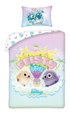 Angry Birds Hatchlings, set lenjerie de pat single, 100-135 cm + 60-40 cm