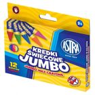 Astra, jumbo, creioane cerate, 12 culori