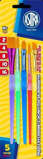 Astra, set de perii din nailon, 5 buc.