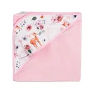 BabyMatex, Caprioare, prosop cu gluga, 100-100 cm + manusa de baie