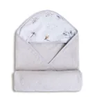 Babymatex, Maxi, halat de baie din bumbac froté pentru bebelusi, gri, 100-100 cm