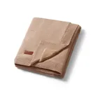 BabyOno, Patura din bumbac cu captuseala din flanela, bej inchis, 75-100 cm