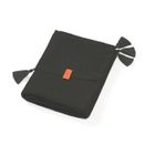 BabyOno, paturica tricotata din bambus cu franjuri, negru, 75-100 cm