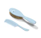 BabyOno, perie din par moale si pieptene pentru copii si bebelusi, albastru deschis