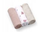 BabyOno, Scutecele din muselina sifonata, gri, 70-70 cm, 3 buc.