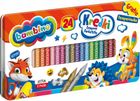 Bambino, creioane colorate cu ascutitoare, 24 de culori