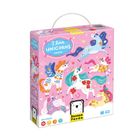 Banana Panda, I Love Puzzle, Unicorni, set de puzzle-uri, pentru varsta de 4+, 60 piese