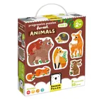 Banana Panda, Progressive Puzzle Animalute din padure, set de puzzle-uri, pentru varsta de 2+, 33 piese