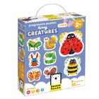 Banana Panda, Progressive Puzzle Creaturi mici, set de puzzle-uri, pentru varsta de 2+, 32 piese