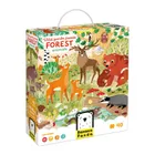 Banana Panda, Wild Jumbo Puzzle Animale din padure, set de puzzle-uri, pentru varsta de 3+, 40 piese