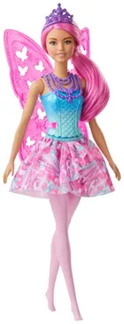 Barbie, Dreamtopia, papusa zana cu parul roz