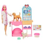 Barbie, Fast Cast Veterinarian Clinic, set de joaca cu papusa