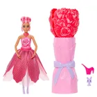 Barbie, Petal Pop, papusa surpriza, floare rosie