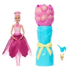Barbie, Petal Pop, papusa surpriza, floare roz