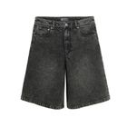 Bermude din denim cu croiala baggy unisex NOWEAR