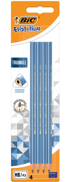 Bic, Evolution Triangle, creion fara radiera, 4 buc.