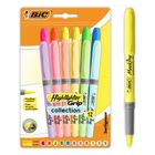 Bic, Highlighter Grip Pastel, marker evidentiator, 12 buc.