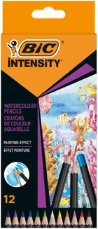 Bic, Intensity, Watercolour Pencils, creioane colorate acuarelabile premium, 12 culori