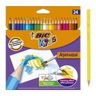 Bic, Kids, Aquacouleur, creioane, 24 culori