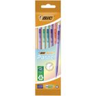 Bic, Matic Pastel, creion automatic cu radiera, HB, Pouch, 0,7 mm, 5 buc.