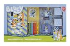 Bluey, mega set creativ, caiet, creioane colorate, autocolante si stampile