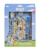 Bluey, set creativ cu bloc de notite, penita, stilou, stampila si autocolante