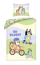 Bluey, set lenjerie de pat single, din bumbac, 140-200 cm