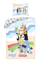 Bluey, set lenjerie de pat single, din bumbac, 160-200 cm