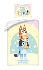 Bluey, set lenjerie de pat single, din bumbac, 160-200 cm