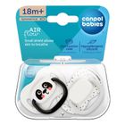 Canpol babies, BabiesBoo, suzeta din silicon, simetrica, alb, 18 luni+, 2 buc.