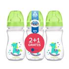 Canpol babies, Easy Start, set: 2 biberoane cu gatul larg + 1 biberon gratuit, verde, 240 cm