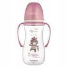 Canpol babies, EasyStart, Bonjour Paris, biberon anticolici cu manere, roz, 300 ml