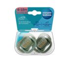 Canpol babies, Mountains, suzeta din silicon, simetrica, verde, 6-18 luni