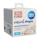 Canpol babies, Natural Shape, tetina doua zone anti-colic, 3 luni+, 2 buc.