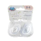 Canpol babies, Royal Baby, suzeta din silicon, simetrica, 0-6m, 2 buc., albastru