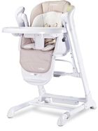 Caretero, Indigo, scaun inalt si leagan 2in1, bej