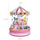 Carousel, piese de asamblare si cutie muzicala, carusel caluti, 591 elemente