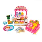 Casa de marcat cu accesorii, lumini si sunete, roz