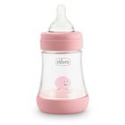 Chicco, Perfect5, biberon anti-colic, tetina din silicon, debit lent, roz, 0 luni+, 150 ml
