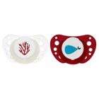 Chicco, Physioforma Air Lumi, suzeta din silicon, rosu, 16-36, 2 buc.