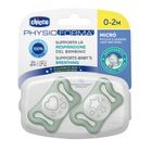 Chicco, Physioforma Micro, suzeta din silicon, 0-2 m, 2 buc.