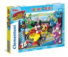 Clementoni, Super Color, Mickey and the Roadster Racers, puzzle, 104 piese