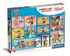 Clementoni, Super Color, Paw Patrol, puzzle 10in1, 330 piese