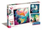 Clementoni, Super Color, Square, Fantastic Creatures, puzzle, 3-48 piese
