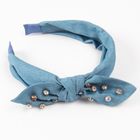 Cool Club, bentita, din jeans, cu funda mare