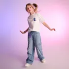 Cool Club, Blugi pentru fete, cargo wide, albastru