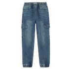 Cool Club, Blugi reglabili pentru baieti, croiala jogger, albastru