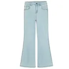 Cool Club, Blugi reglabili pentru fete, croiala flare, albastru