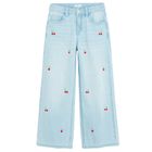 Cool Club, Blugi reglabili pentru fete, wide, albastru